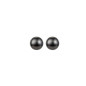 BIJOU COLLECTION - Puces tahiti 8/9 mm argent rhodié Ref 1004248