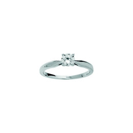 Bague Solitaire Quatre Griffes 1003638 - Marque Collection Julien D'Orcel  Argent 925/1000 - Couleur Blanc Oxydeyde De Zirconium