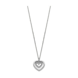 Lotus Style - Collier acier, motif coeurs ajourés - Réf LS1867-1/1