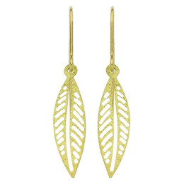 Boucles D'Oreilles  Boucles D'Oreilles   Crochets Feuille Or Jaune 1005027 - Marque Collection Julien D'Orcel  Or 375/1000