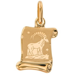 Pendentif Parchemin Zodiaque Capricorne 1005415 - Marque Collection Julien D'Orcel  Or 375/1000 - Couleur Jaune -