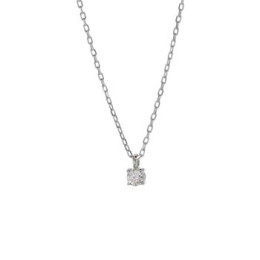 Collier Solitaire Diamant 0,09 Ct Or Blanc 9K 1008262 - Marque Collection Julien D'Orcel  Or 375/1000  Diamant