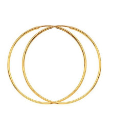 Boucles D'Oreilles  Créoles Fil 1,2 Ø40 Mm 1005174 - Marque Collection Julien D'Orcel  Or 375/1000 - Couleur Jaune -