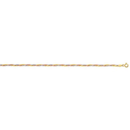 Bracelet  Tresse 3 Fils Or Tricolore 1004549 - Marque Collection Julien D'Orcel  Or 375/1000