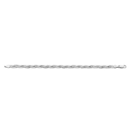 Bracelet  Tresse 3 Fils Argent Rhodié 1002752 - Marque Collection Julien D'Orcel  Argent 925/1000 - Couleur Blanc