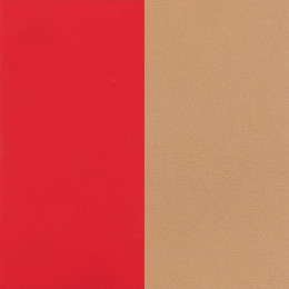 Les Georgettes - Cuir Manchette 25 mm Rouge Soft/Beige - Ref 702755199CW000