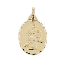 Médaille Unisexe  St-Christophe En Or Jaune 9K - Bijou Collection