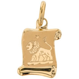Pendentif Parchemin Zodiaque Lion 1005410 - Marque Collection Julien D'Orcel  Or 375/1000 - Couleur Jaune -