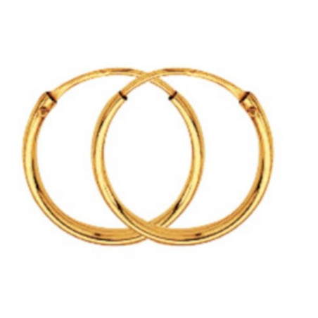 Boucles D'Oreilles  Créoles Fil 1 Ø12 Mm 1005167 - Marque Collection Julien D'Orcel  Or 375/1000 - Couleur Jaune -