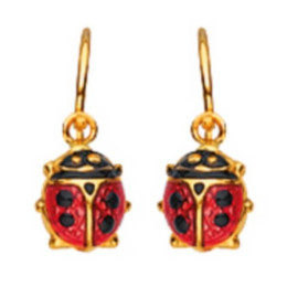 Boucles D'Oreilles enfants Dormeuses Coccinelle Email