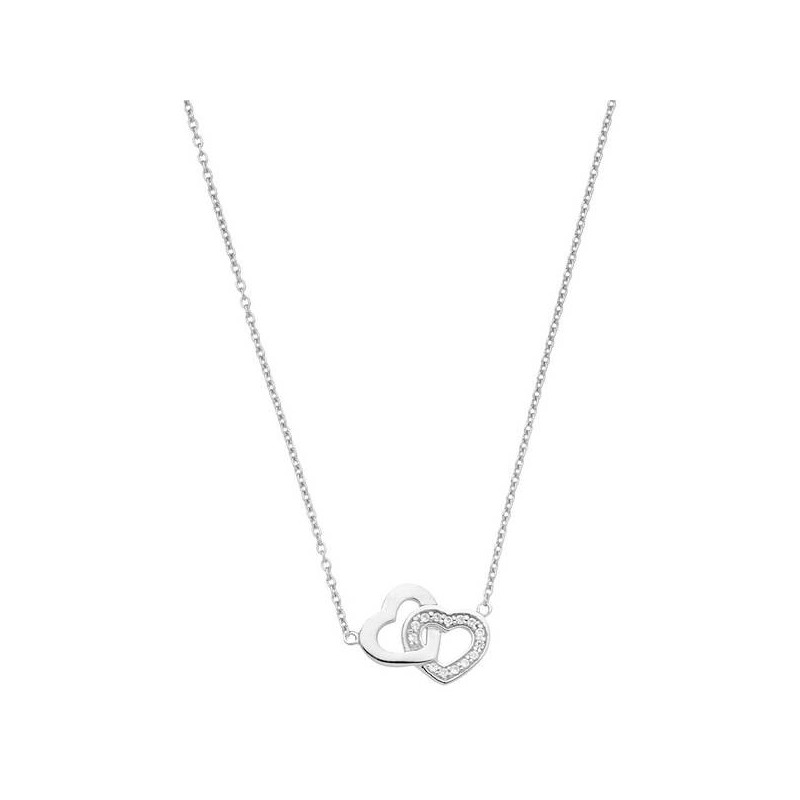 Collier Coeurs Argent Et Oxydeydes - 1003805
