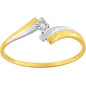 Bague Diamant 0,006 Bicolor Or750