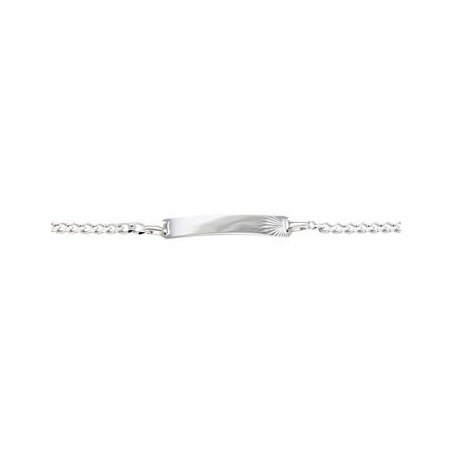 Bracelet  Identite 14 Cm , Argent Rhodié 925 1010515 - Marque Collection Julien D'Orcel  Argent 925/1000 - Couleur Blanc