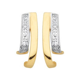 Boucles D'Oreilles  Fantaisie, Diamant 0,01 Ct, Or Jaune 9K 1010360 - Marque Collection Julien D'Orcel