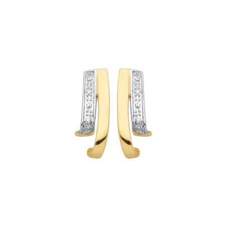 Boucles D'Oreilles  Fantaisie, Diamant 0,01 Ct, Or Jaune 9K 1010360 - Marque Collection Julien D'Orcel