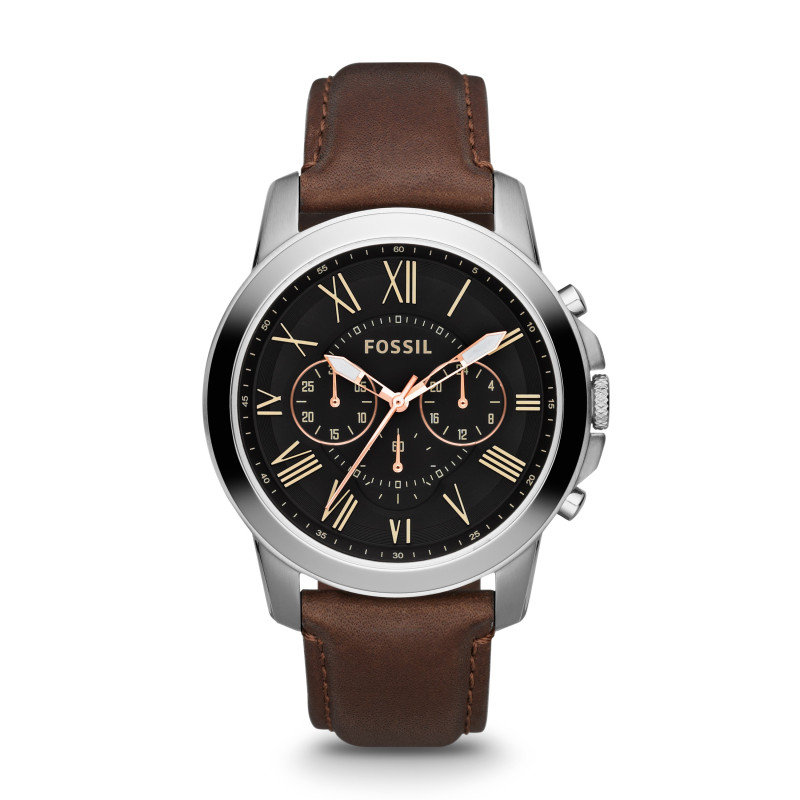 Montre Homme FS4813 Fossil - Collection GRANT -  -  Tendance - cuir - Quartz - Chronographe