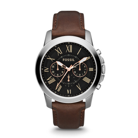 Montre Homme FS4813 Fossil - Collection GRANT -  -  Tendance - cuir - Quartz - Chronographe