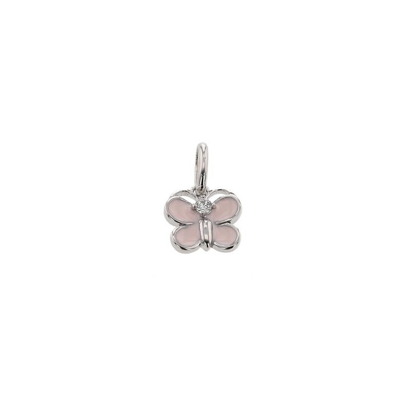 Pendentif Papillon Argent Rhodié 925
