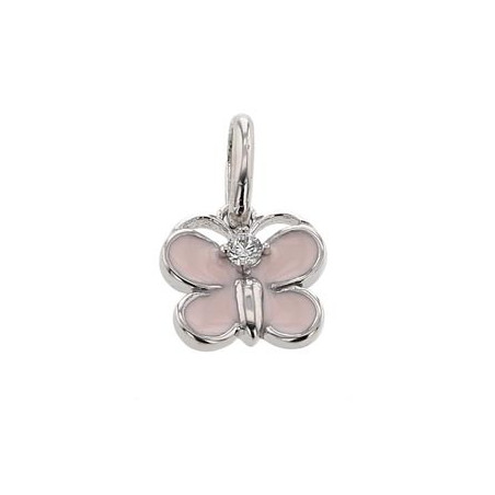 Pendentif Papillon Argent Rhodié 925