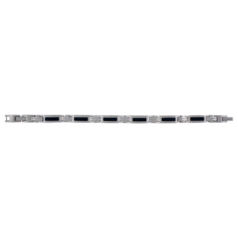 Phebus - Bracelet acier gris et carbone - Réf 35-0611