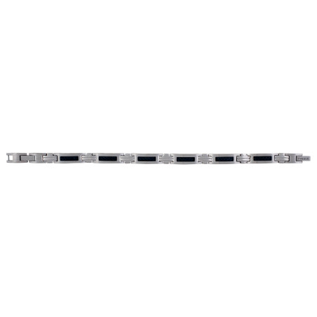 Phebus - Bracelet acier gris et carbone - Réf 35-0611