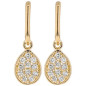 BIJOU COLLECTION - Boucles doreilles fantaisie avec oxydes or jaune 9 carats Ref 1010400