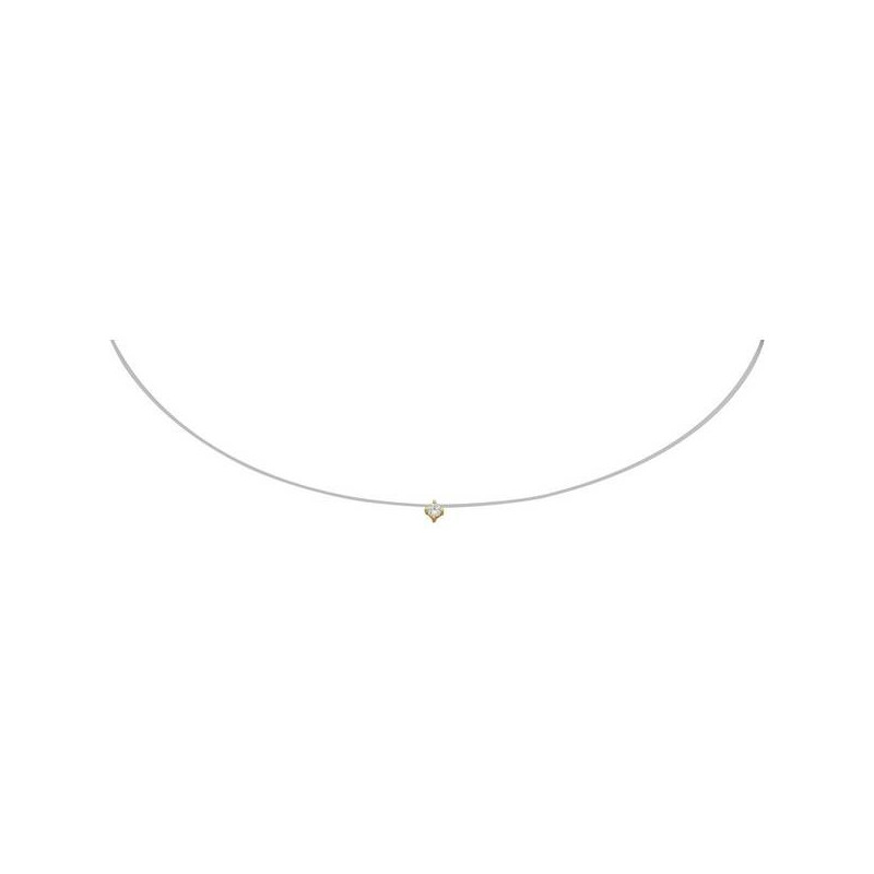 Collier Solitaire C½Ur Oxydeyde Griffes