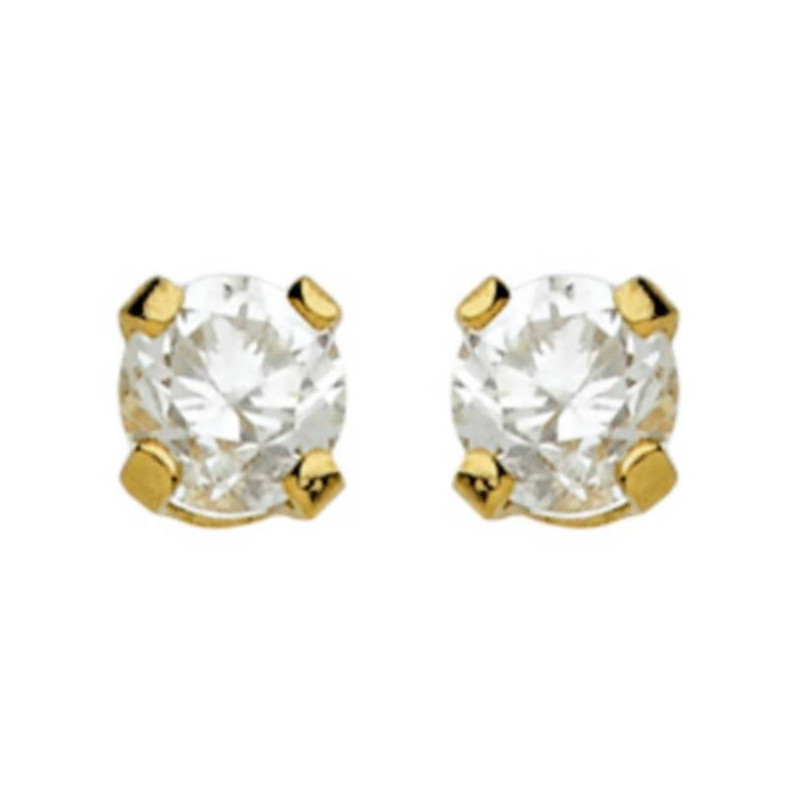 Boucles D'Oreilles  En Or Jaune Et Oxydeydes