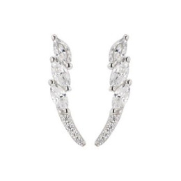 Boucles D'Oreilles  Oxydeydes De Zirconium Or Gris 9K 1011891 - Marque Collection Julien D'Orcel    Oxydeyde De Zirconium