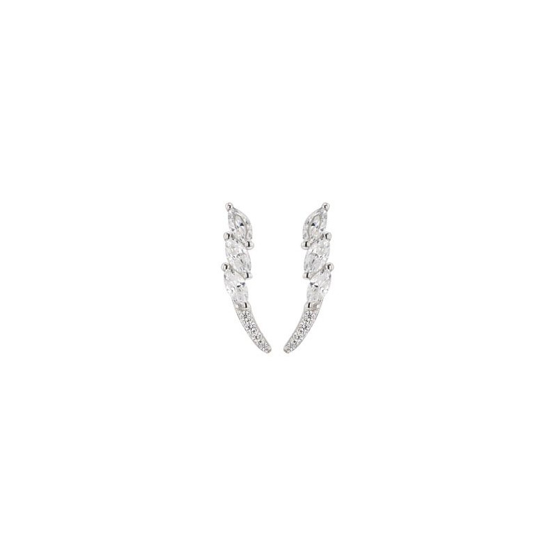 Boucles D'Oreilles  Oxydeydes De Zirconium Or Gris 9K 1011891 - Marque Collection Julien D'Orcel    Oxydeyde De Zirconium