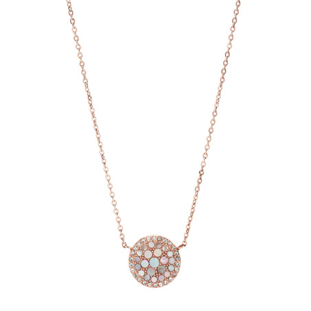 Fossil - Collier vintage glitz doré rose avec oxydes - Réf JF01740791