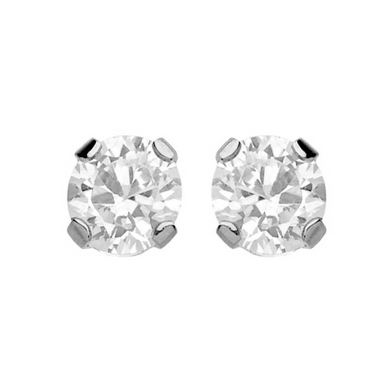 Boucles D'Oreilles  9K - 1006523 1006523 - Marque Collection Julien D'Orcel  Or 375/1000 - Couleur Blanc Oxydeyde De Zirconium