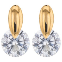 Boucles D'Oreilles  Fantaisie, Oxydeyde, Or Jaune 9K 1010366 - Marque Collection Julien D'Orcel    Oxydeyde De Zirconium