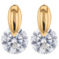 BIJOU COLLECTION - Boucles doreilles fantaisie avec oxyde or jaune 9 carats Ref 1010366