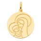 Pendentif Médaille Vierge A L'Enfant Ronde Or Jaune 1000795 - Marque Collection Julien D'Orcel  Or 750/1000