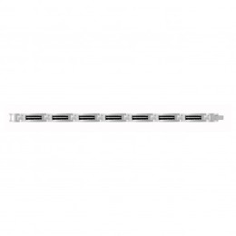Phebus - Bracelet acier et câbles noirs - Réf 31-0039-N