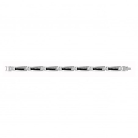 Phebus - Bracelet acier et câbles noirs - Réf 31-0039-N
