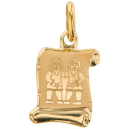 Pendentif Parchemin Zodiaque Gemeaux - 1005408 1005408 - Marque Collection Julien D'Orcel  Or 375/1000 - Couleur Jaune -