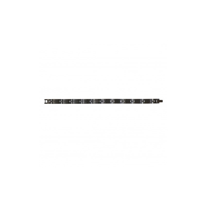 Phebus - Bracelet acier noir et câbles gris - Réf 35-0707-N