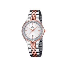 Montre Femme FESTINA Mademoiselle Blanche Bracelet Bicolore - F16868/2