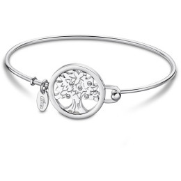 Lotus Style - Bracelet jonc acier, motif arbre de vie - Réf LS2014-2/3