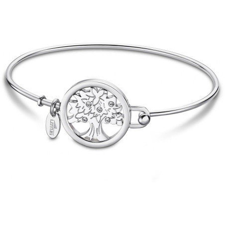Lotus Style - Bracelet jonc acier, motif arbre de vie - Réf LS2014-2/3