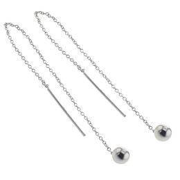 Boucles D'Oreilles  Boucles D'Oreilles   Boules Argent Rhodié 925 1011895 - Marque Collection Julien D'Orcel   - Couleur Blanc