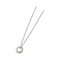 Lotus Style - Collier acier, motifs cercles bicolores - Réf LS1780-1/2