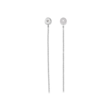 Coeur de Lion - Boucles d'oreilles pendantes acier gris avec oxyde - Réf 5000/21-1700
