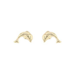 Boucles D'Oreilles  Dauphins Or Jaune 9K 1010569 - Marque Collection Julien D'Orcel