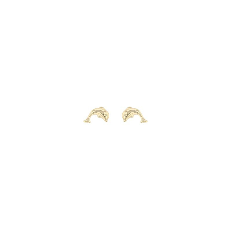 Boucles D'Oreilles  Dauphins Or Jaune 9K 1010569 - Marque Collection Julien D'Orcel