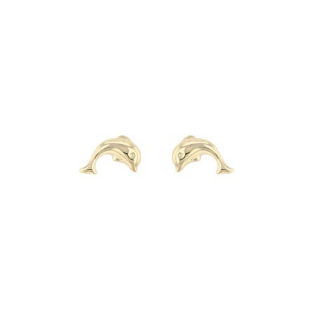 Boucles D'Oreilles  Dauphins Or Jaune 9K 1010569 - Marque Collection Julien D'Orcel