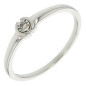 Solitaire Diamant 0,02 Ct Clos Or Blanc 9K