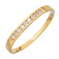 Alliance Sertie "Rail" 1006201 - Marque Collection Julien D'Orcel  Or 375/1000 - Couleur Jaune - Oxydeyde De Zirconium